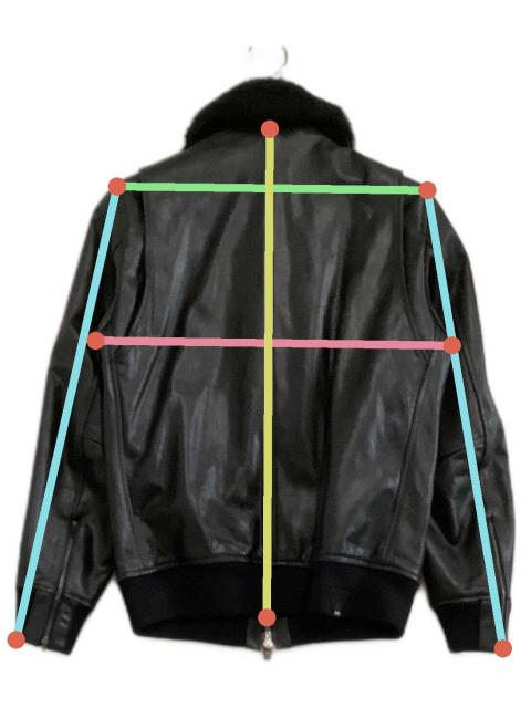 中古・古着通販】Denham (デンハム) A-2レザージャケット ブラック