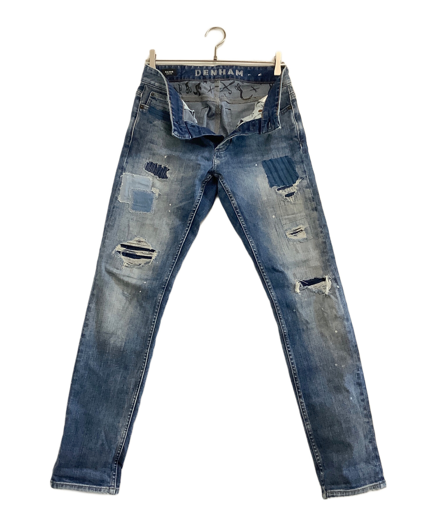 DENHAM デンハム デニムパンツ メンズ 【古着】【中古】 中古・古着通販】Denham (デンハム) パッチワークデニムパンツ RAZOR