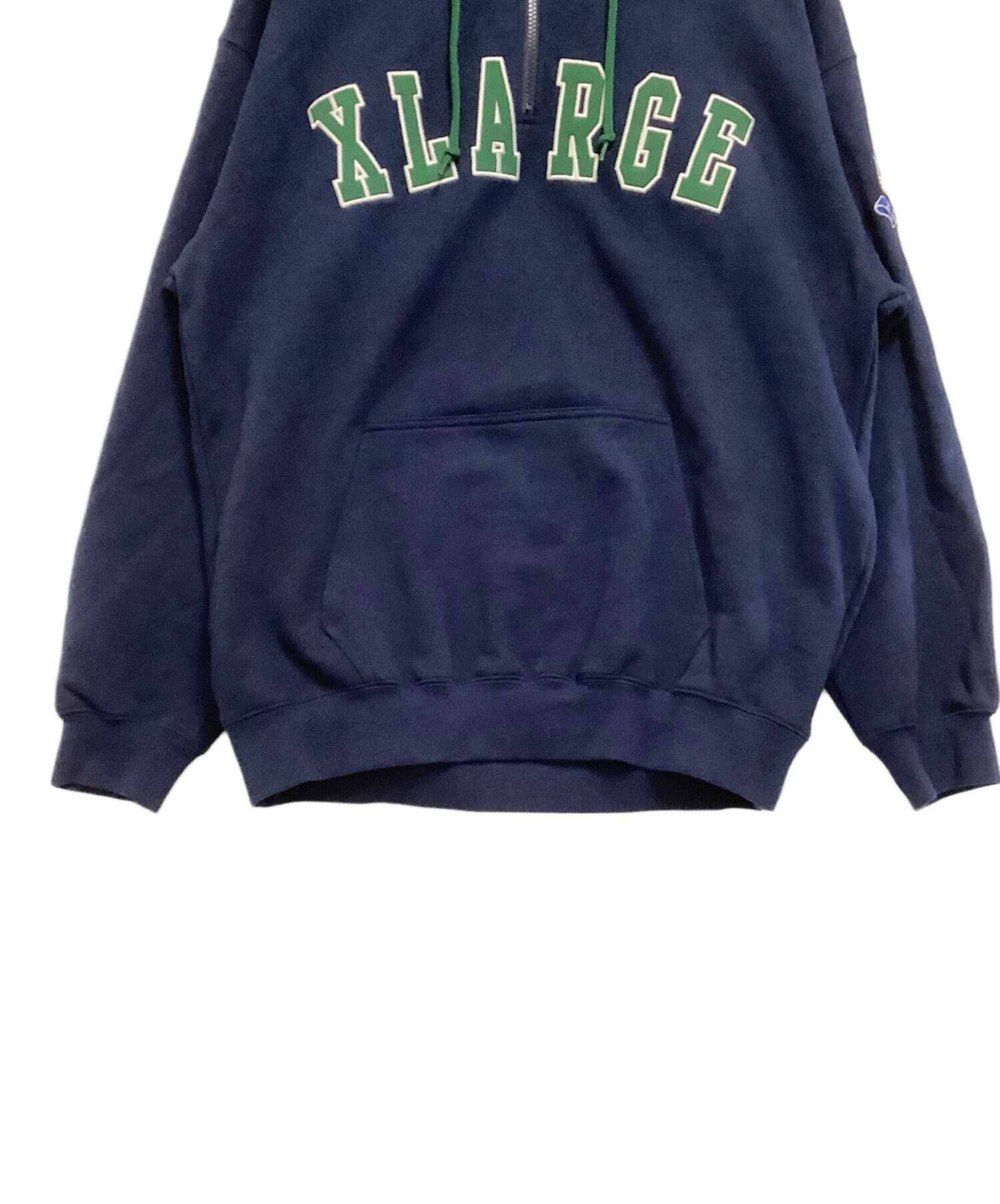 Xlarge ネイビーパーカー 青 xlargeパーカー XLARGE エクストララージ
