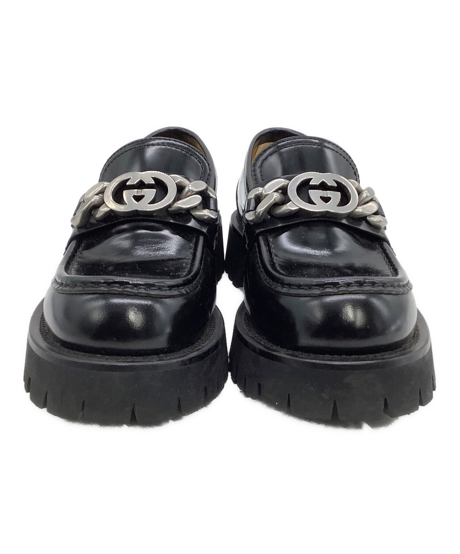 中古・古着通販】GUCCI (グッチ) ローファー インターロッキング