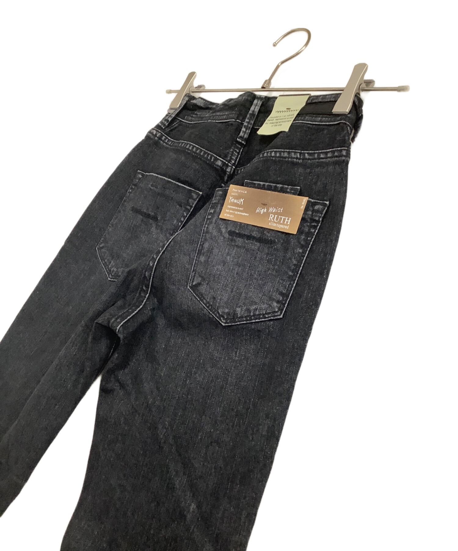 中古・古着通販】YANUK (ヤヌーク) ブラックデニム RUTH ハイウエスト