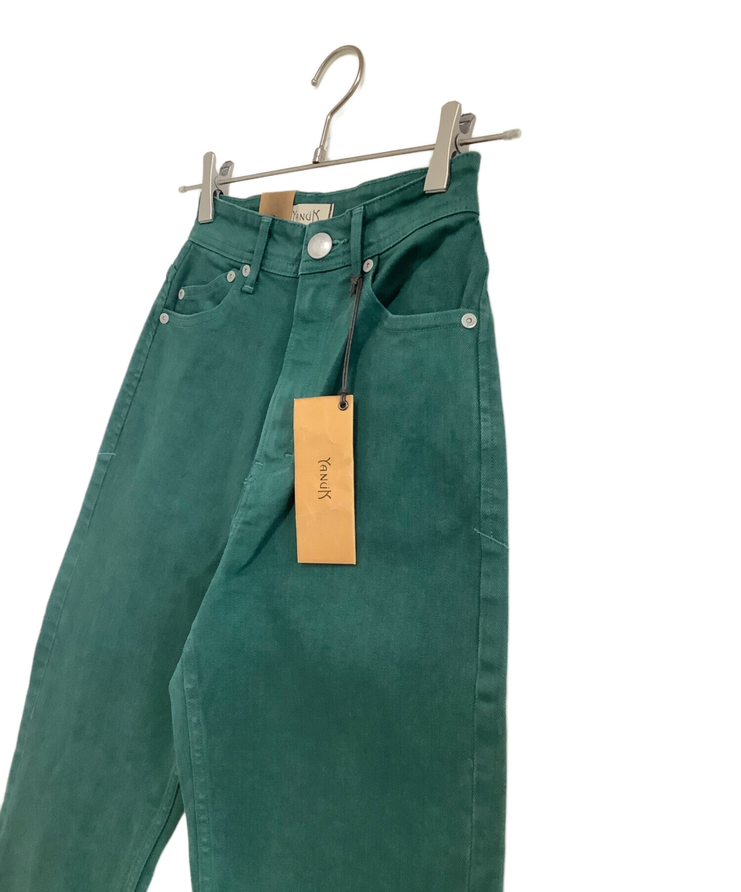 中古・古着通販】YANUK (ヤヌーク) デニムパンツ グリーン サイズ:22 中古・古着通販】YANUK (ヤヌーク) デニムパンツ グリーン サイズ:22