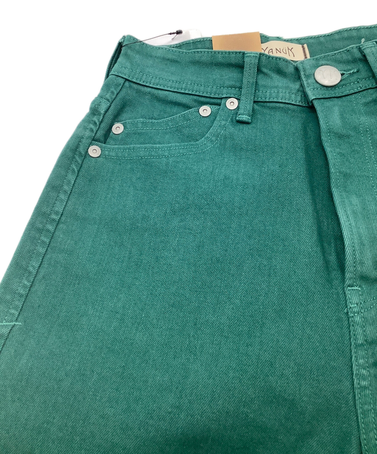 中古・古着通販】YANUK (ヤヌーク) デニムパンツ グリーン サイズ:22