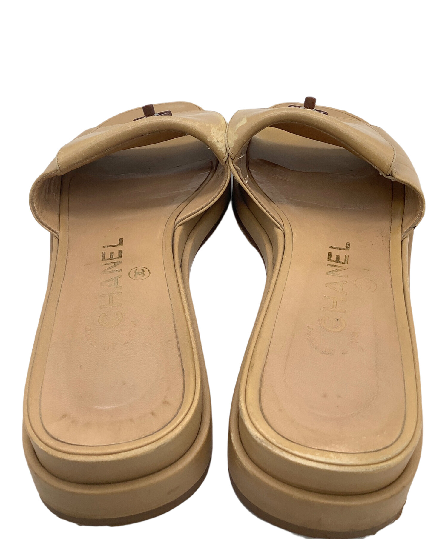 中古・古着通販】CHANEL (シャネル) サンダル ココマーク ブラウン