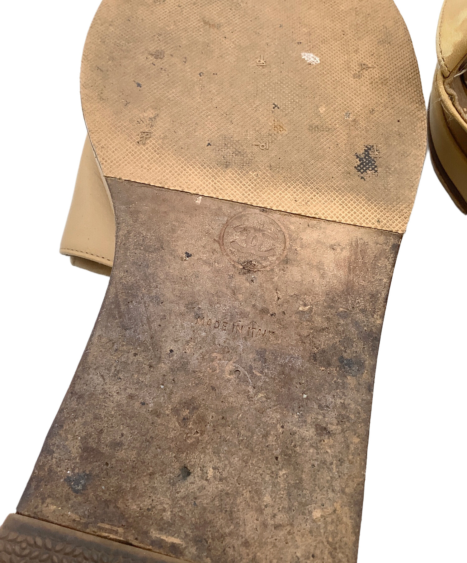 中古・古着通販】CHANEL (シャネル) サンダル ココマーク ブラウン