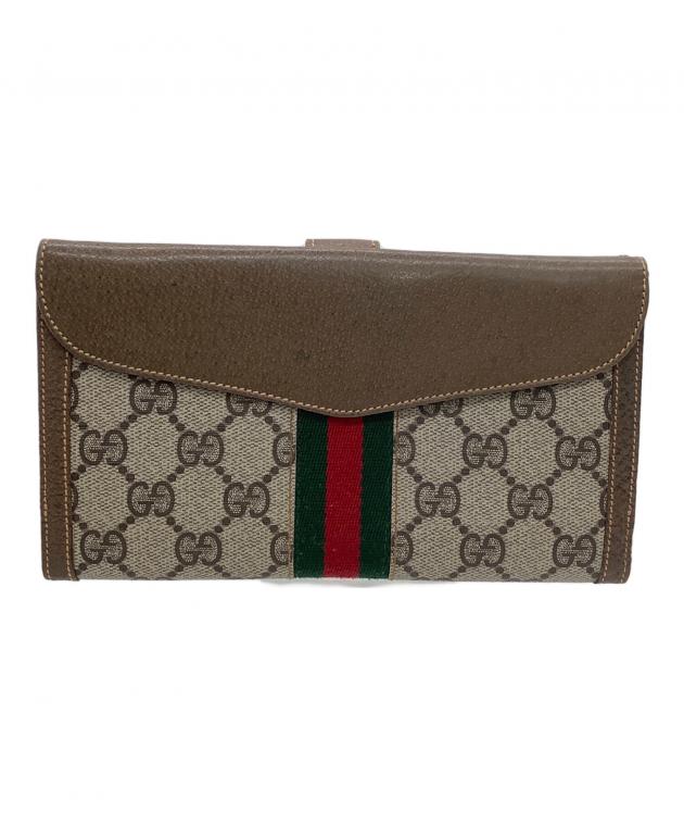 中古・古着通販】GUCCI (グッチ) 長財布 OLD GUCCI シェリーライン 