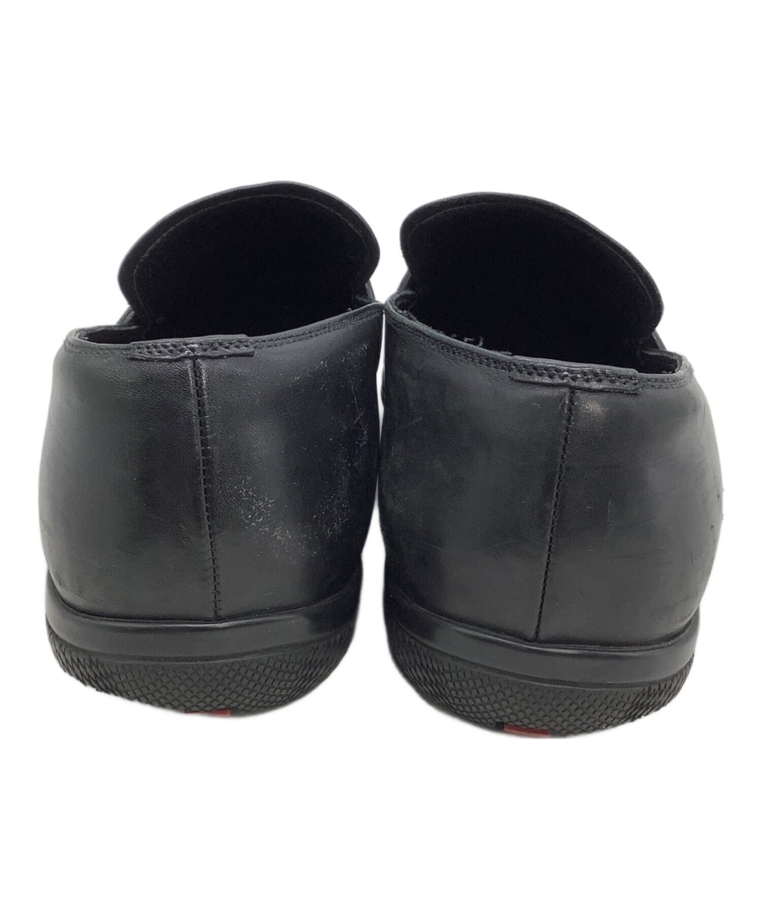中古・古着通販】PRADA (プラダ) ローファー ブラック サイズ:6 1/2 