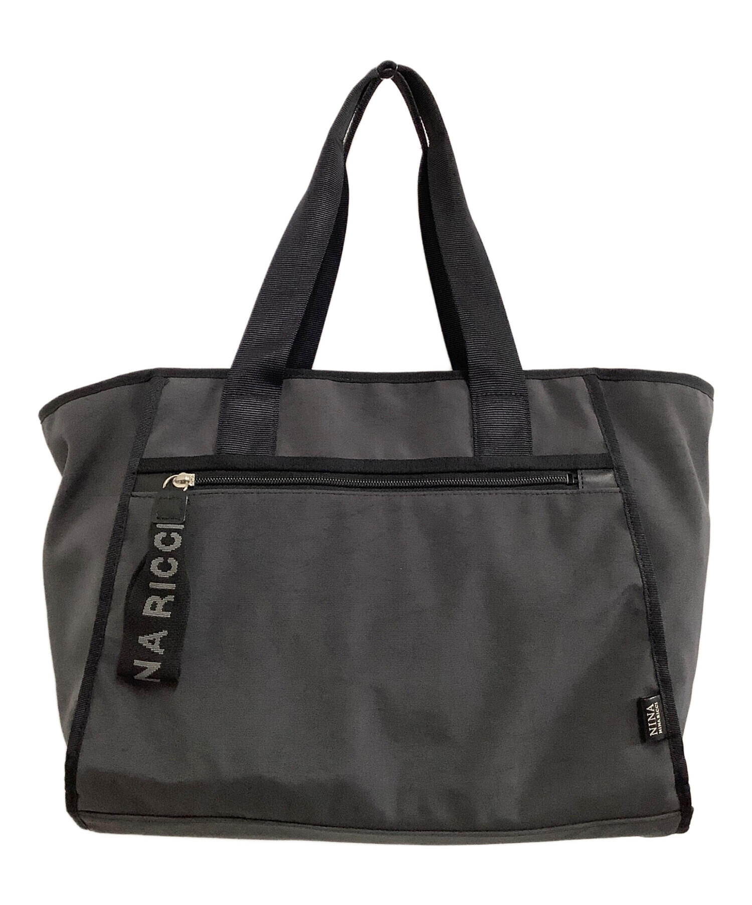 美品．NINA RICCI トートバッグ ロゴ総柄 ブラック　ニナリッチ 中古・古着通販】NINA NINA RICCI (ニナニナリッチ) トートバッグ