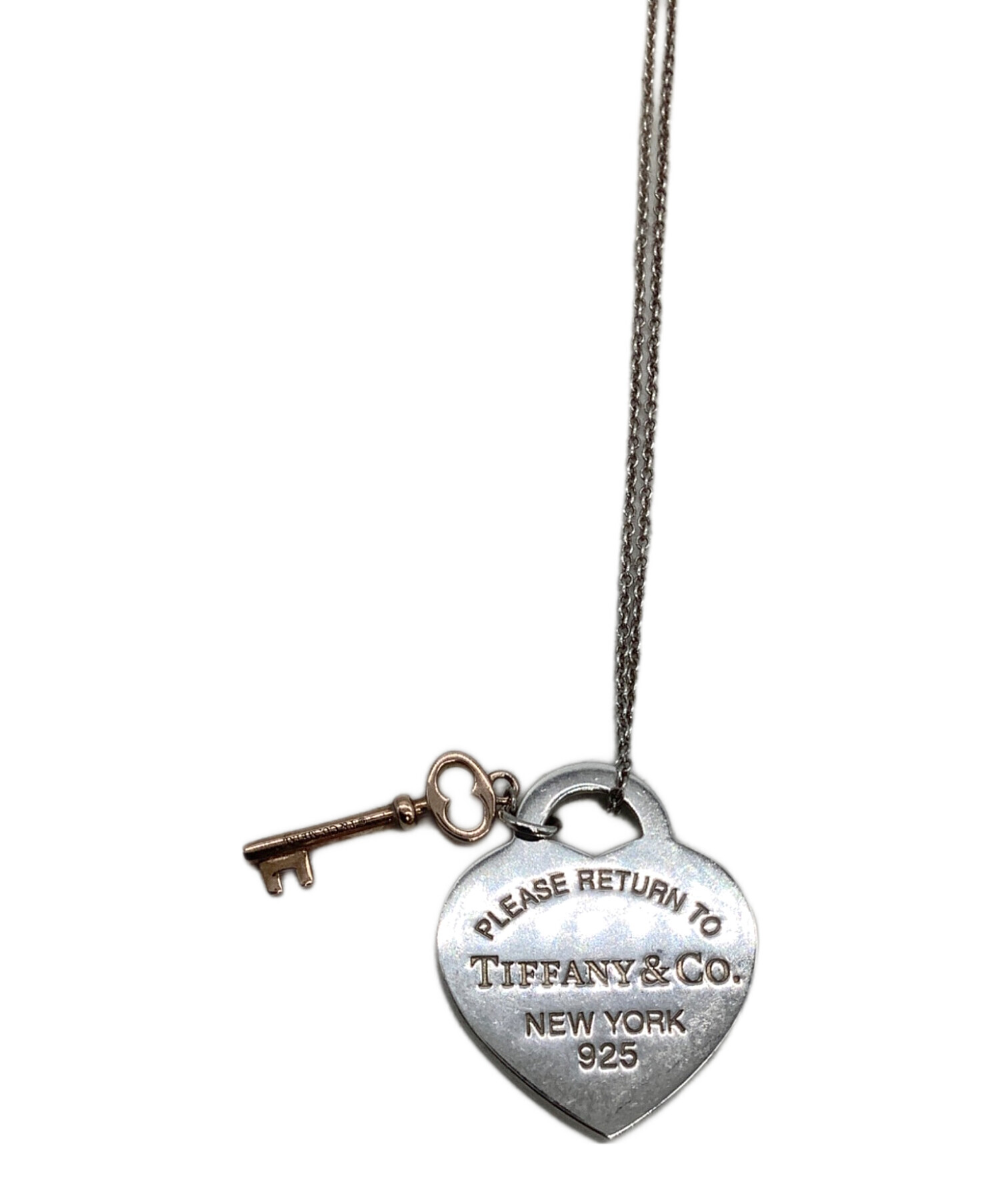 【中古】ティファニー リターントゥティファニー ハートタグ&キー ネックレス 中古・古着通販】TIFFANY & Co. (ティファニー) ネックレス リターン