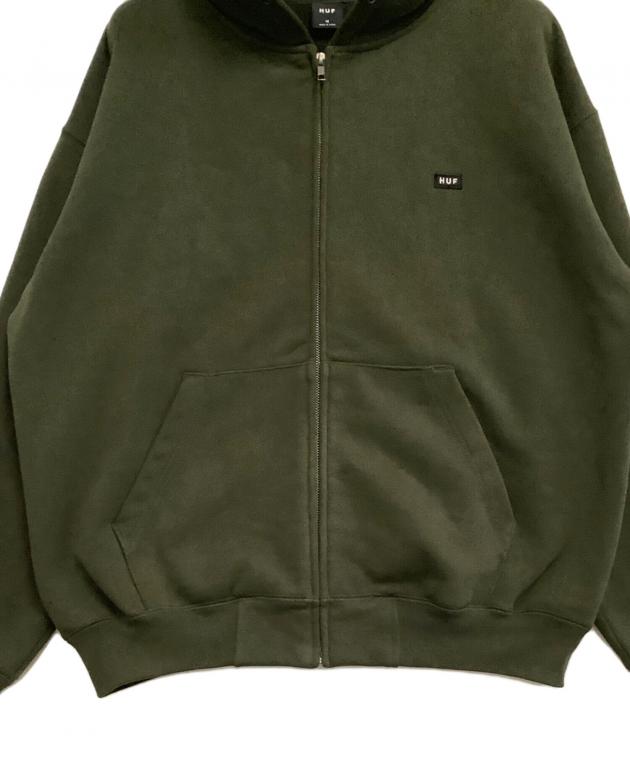 中古・古着通販】HUF (ハフ) ジップパーカー スモールボックスロゴ