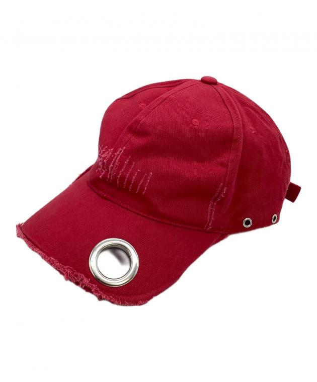 【grancy】赤キャップ 中古・古着通販】GRANCY (グランシー) アイレットデザインダメージ