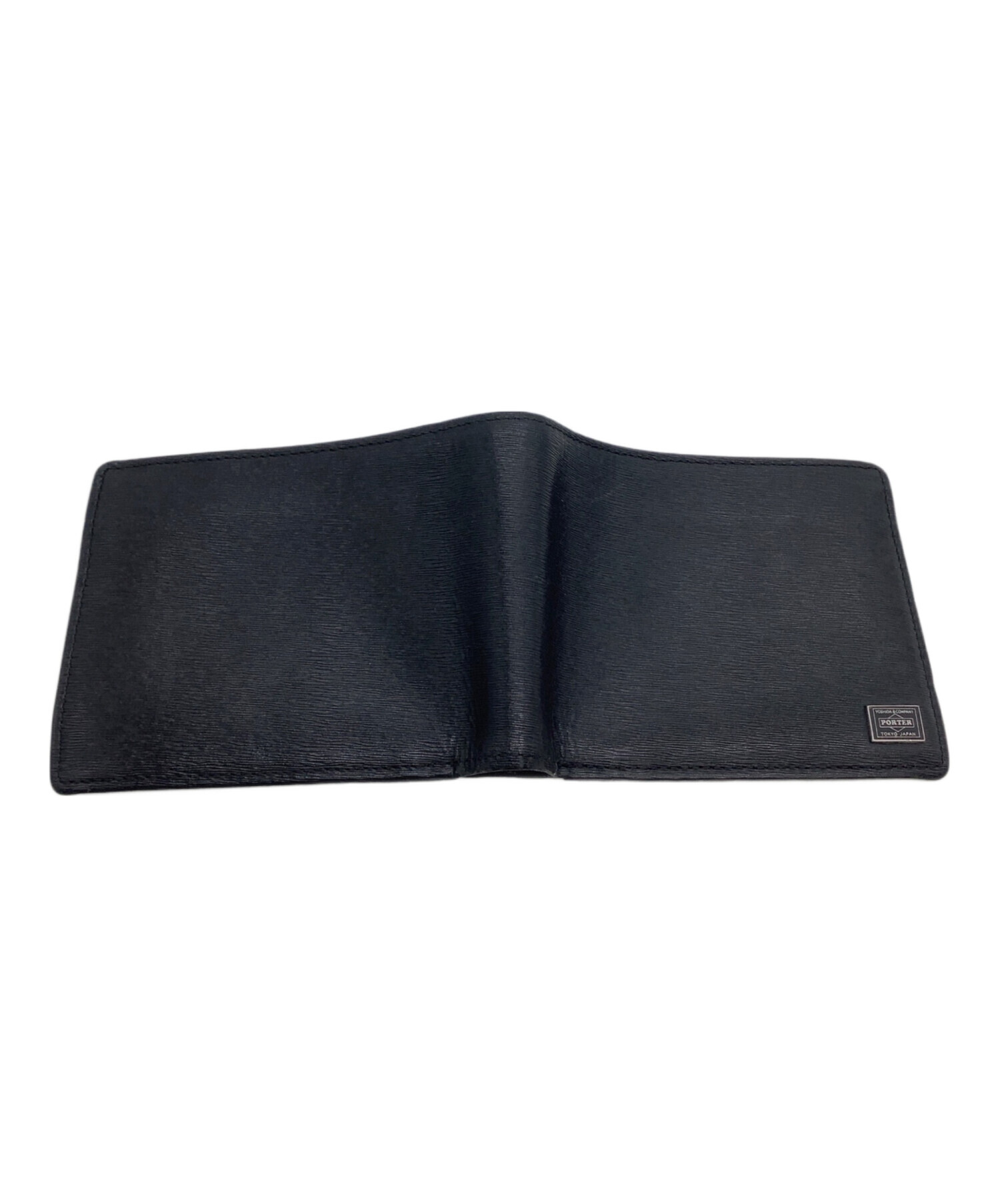 中古・古着通販】PORTER (ポーター) 2つ折り財布 カレント ブラック 