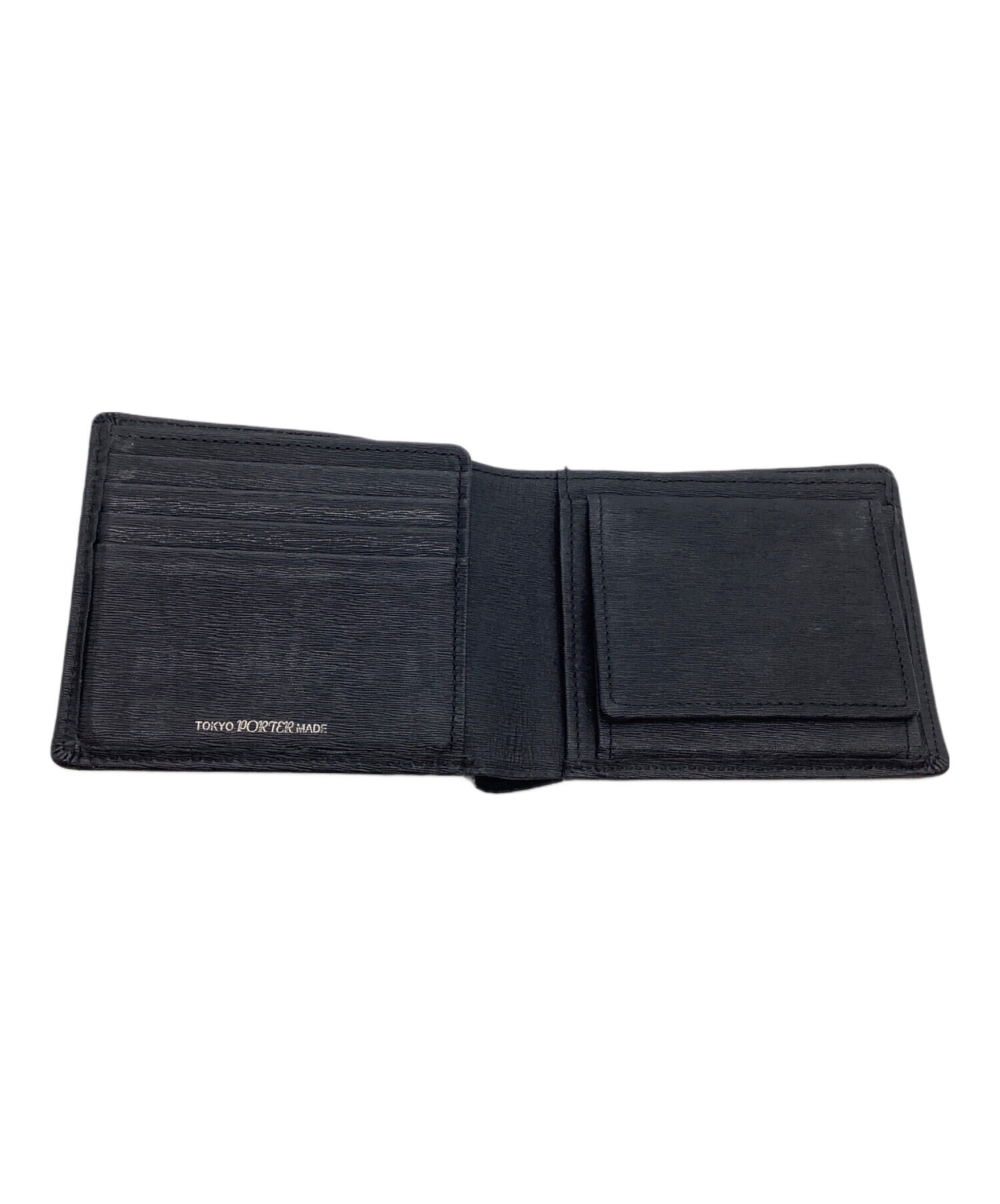 中古・古着通販】PORTER (ポーター) 2つ折り財布 カレント ブラック 