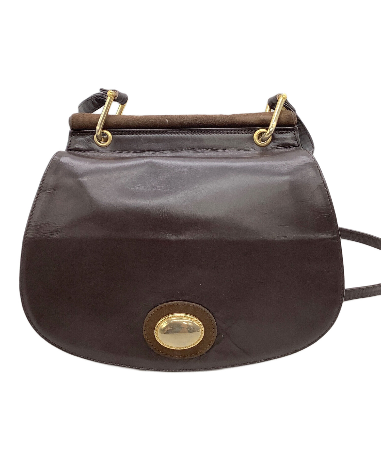 中古・古着通販】BALLY (バリー) レザーショルダーバッグ ブラック