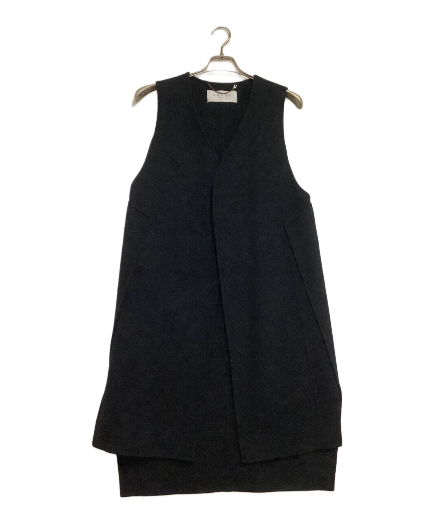 中古・古着通販】ADORE (アドーア) ロングジレ ブラック サイズ:36