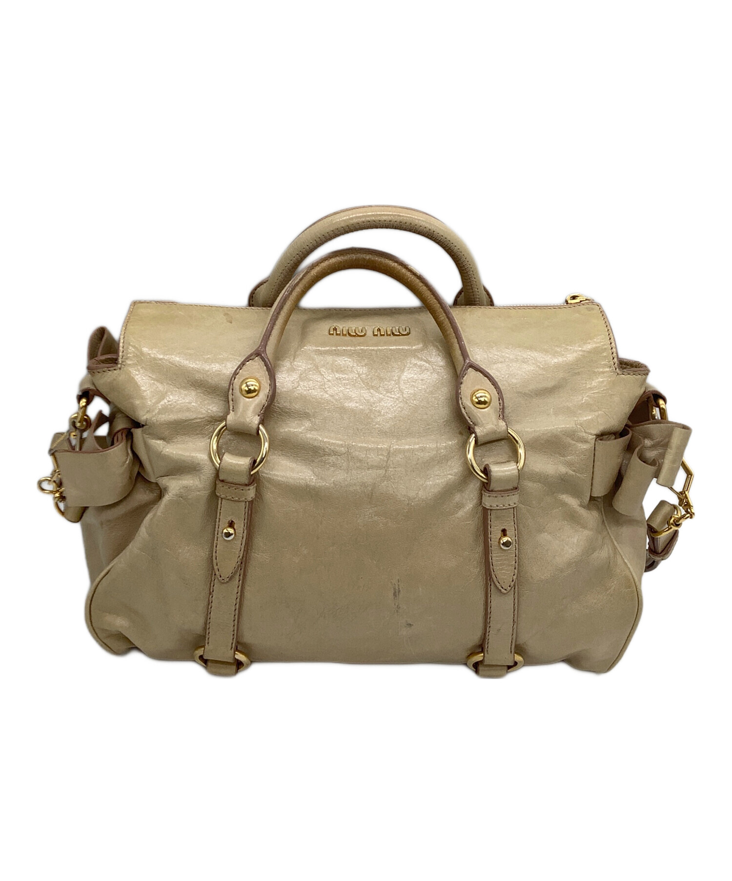 買取 店舗 miumiu(ミュウミュウ)2way ハンドバッグ ベージュ