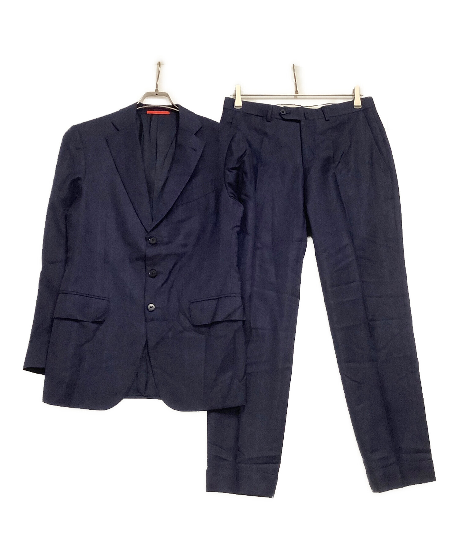 中古・古着通販】ISAIA (イザイア) セットアップスーツ ネイビー 