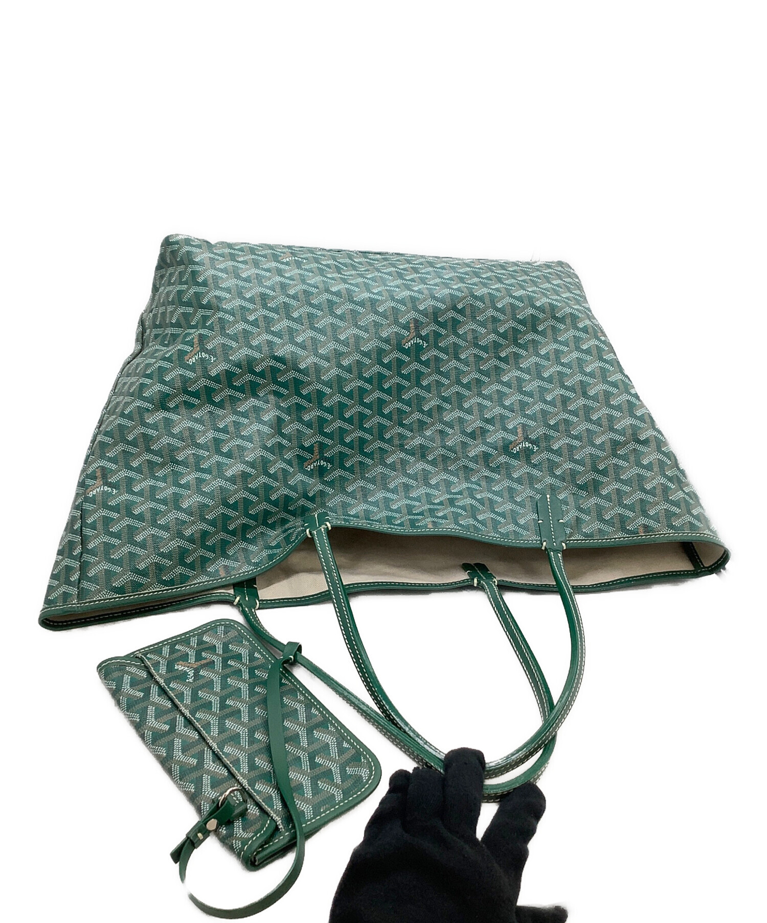 中古・古着通販】GOYARD (ゴヤール) トートバッグ グリーン｜ブランド