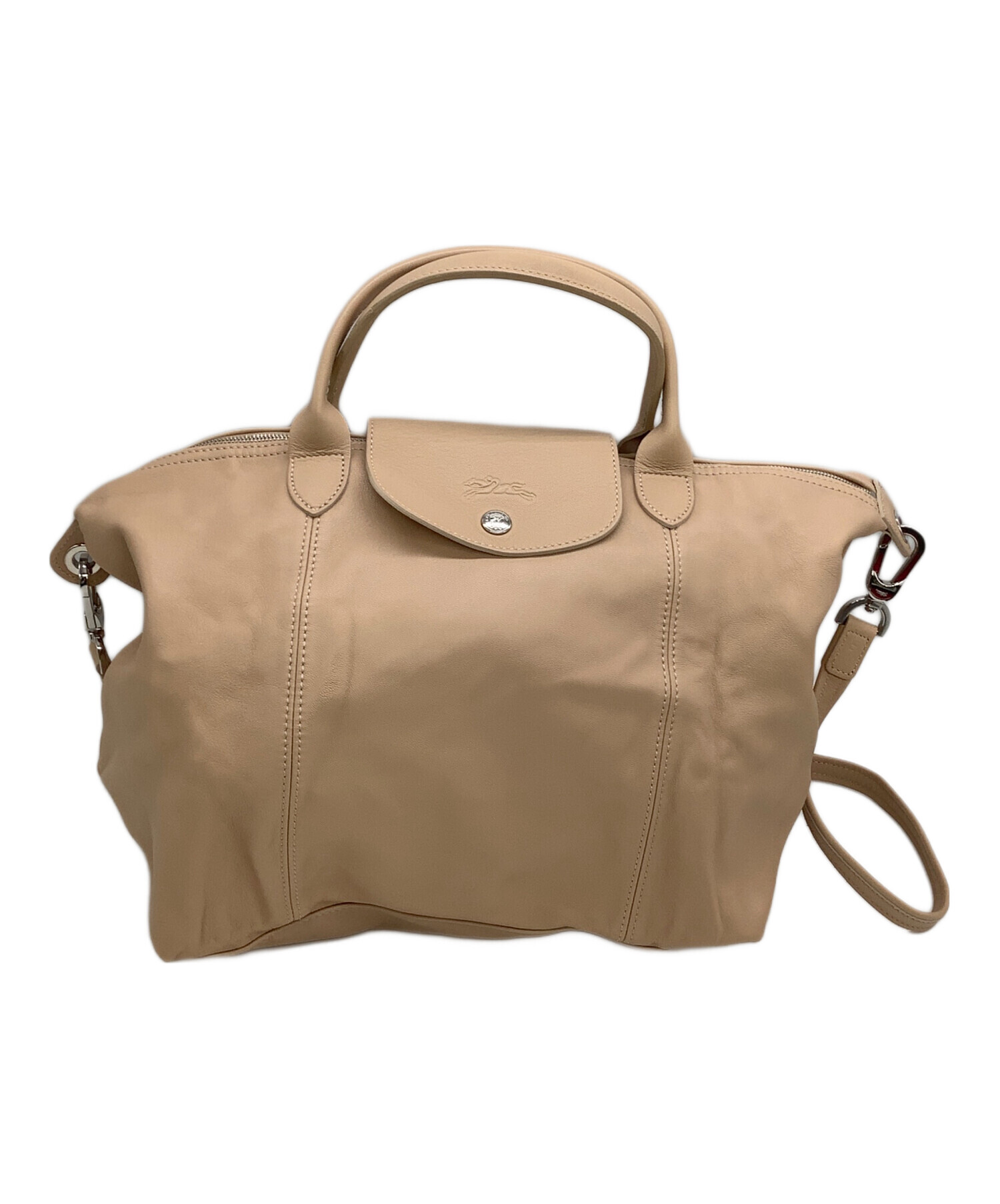 中古・古着通販】LONGCHAMP (ロンシャン) トートバッグ ベージュ 