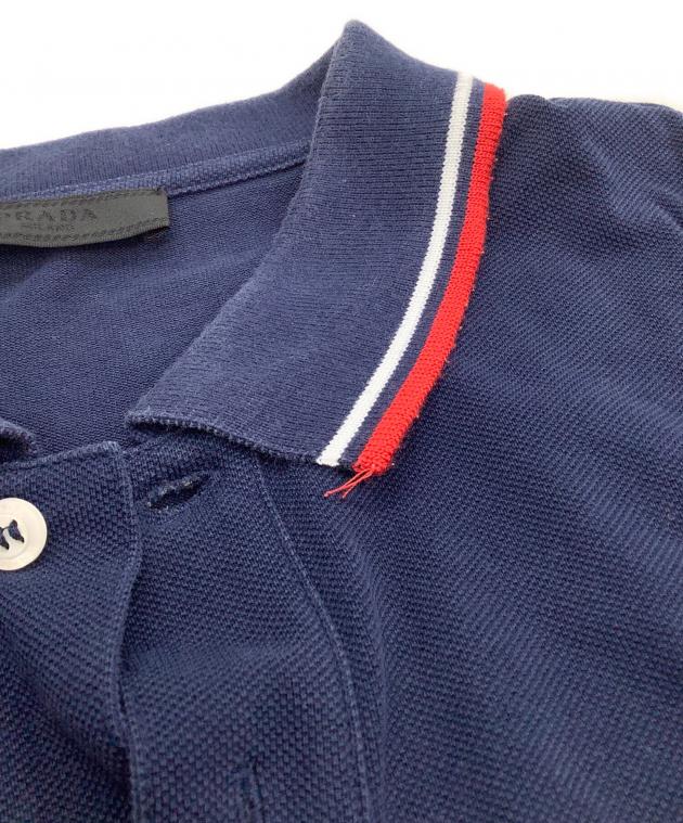 中古・古着通販】PRADA (プラダ) ポロシャツ ネイビー サイズ:XXL