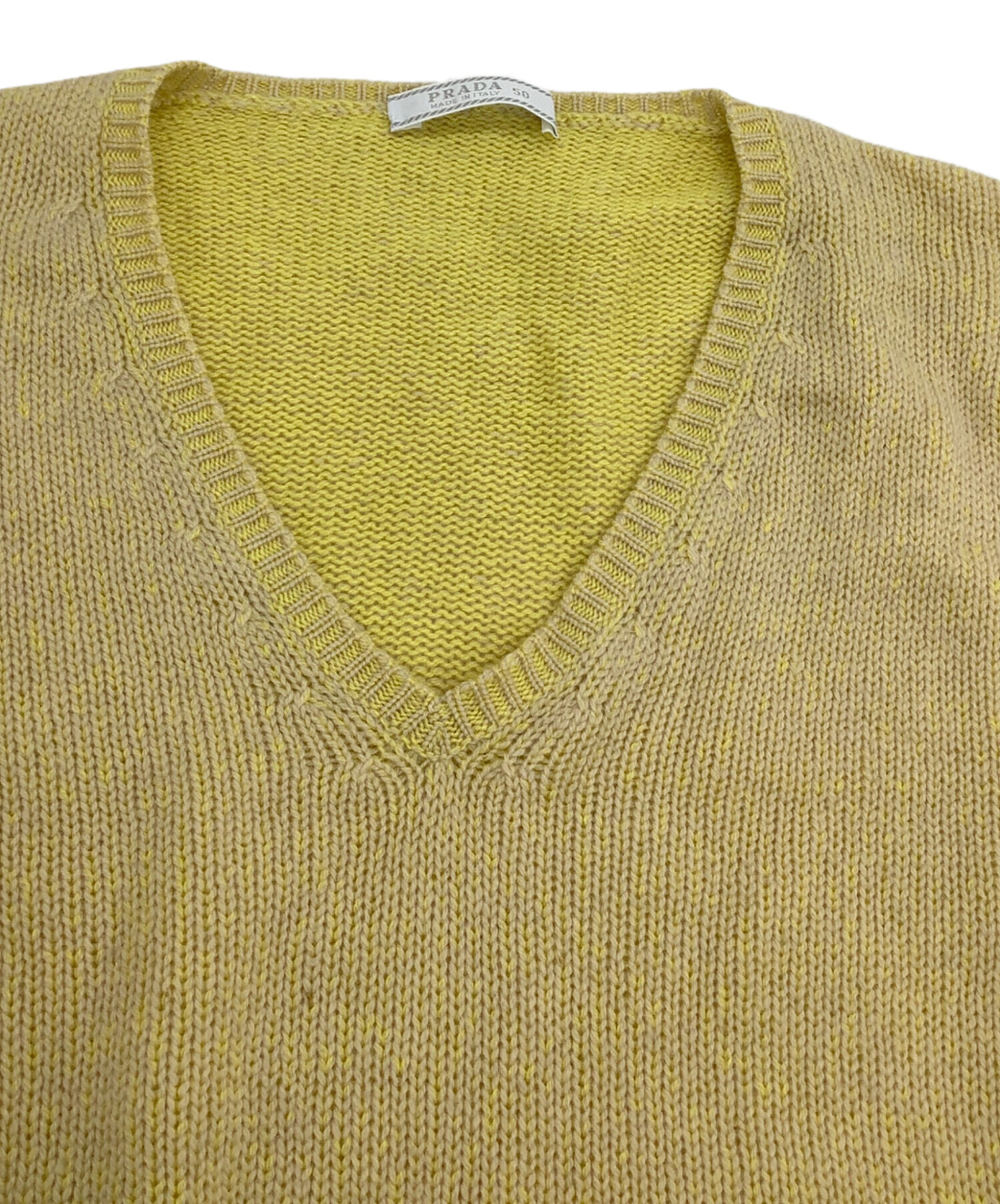 中古・古着通販】PRADA (プラダ) 薄手ニット イエロー サイズ:50 