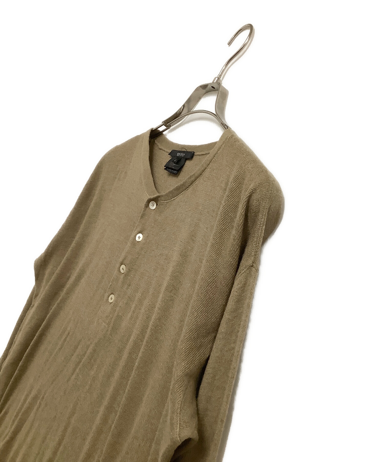 メンズ GUCCI 薄手リブニットXLクリーニング済み 中古・古着通販】GUCCI (グッチ) 長袖ニット ヘンリーネック