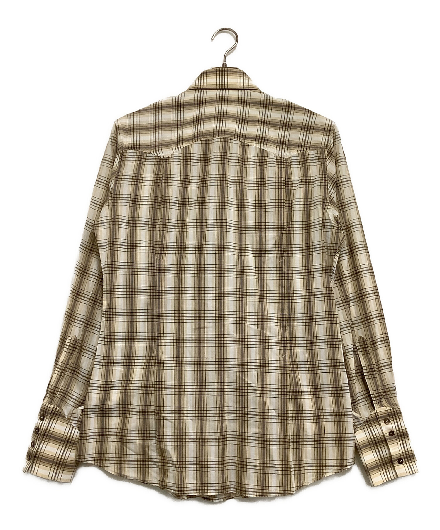 【美品・現行タグ】 GUCCI グッチ コットン ベージュ長袖シャツ　S　ロゴ グッチ メンズ ウェアマキシ GGキャンバス シャツ | GUCCI® JP