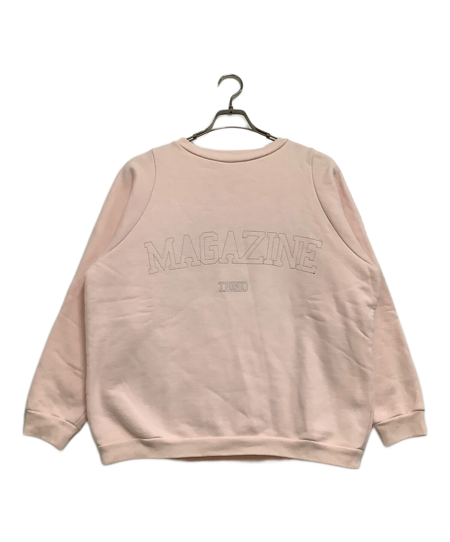 THIRD MAGAZINE サードマガジン/スウェット ピンク 新品 ロゴ