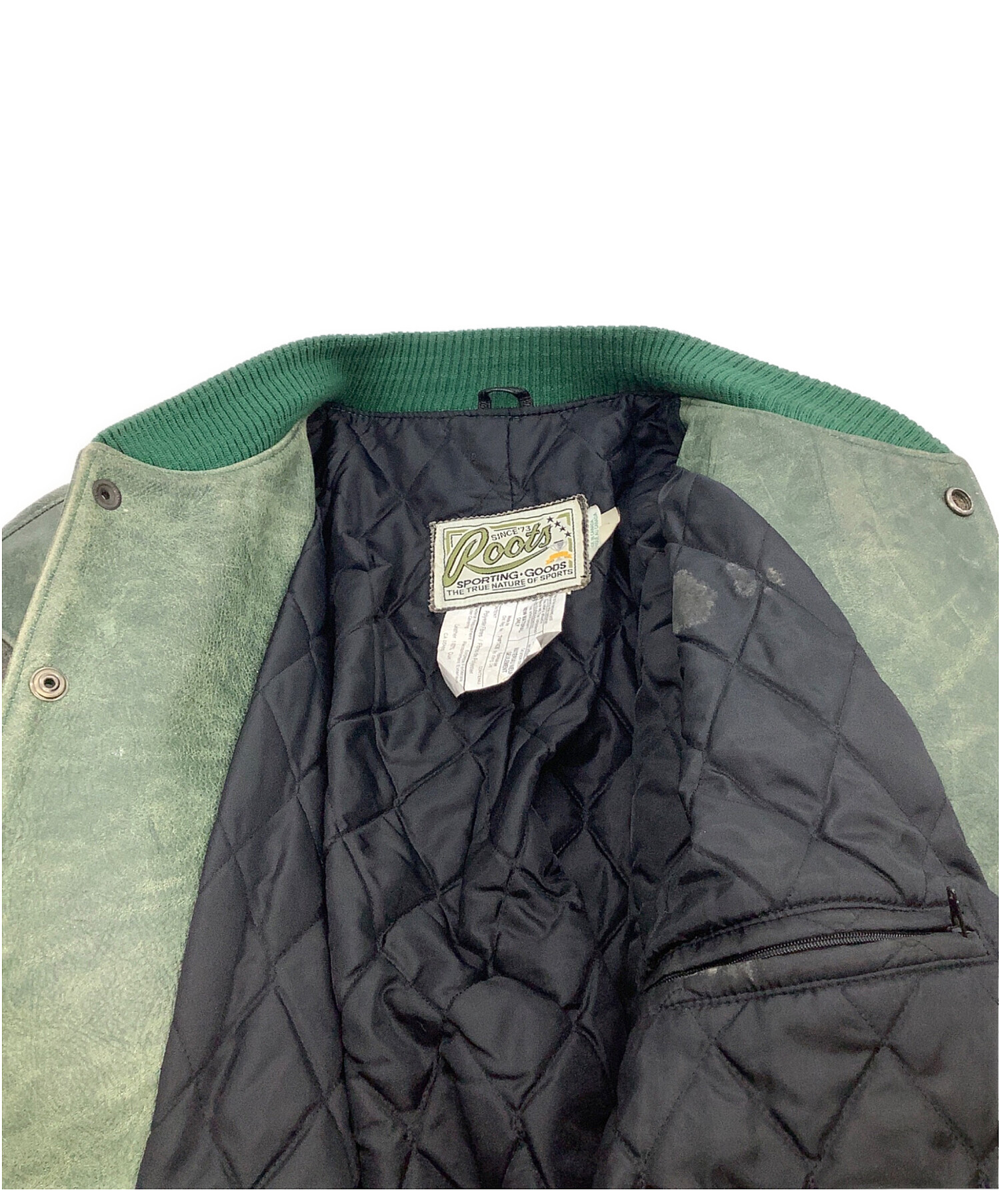 中古・古着通販】Roots (ルーツ) 刺繍ワッペンオールレザー