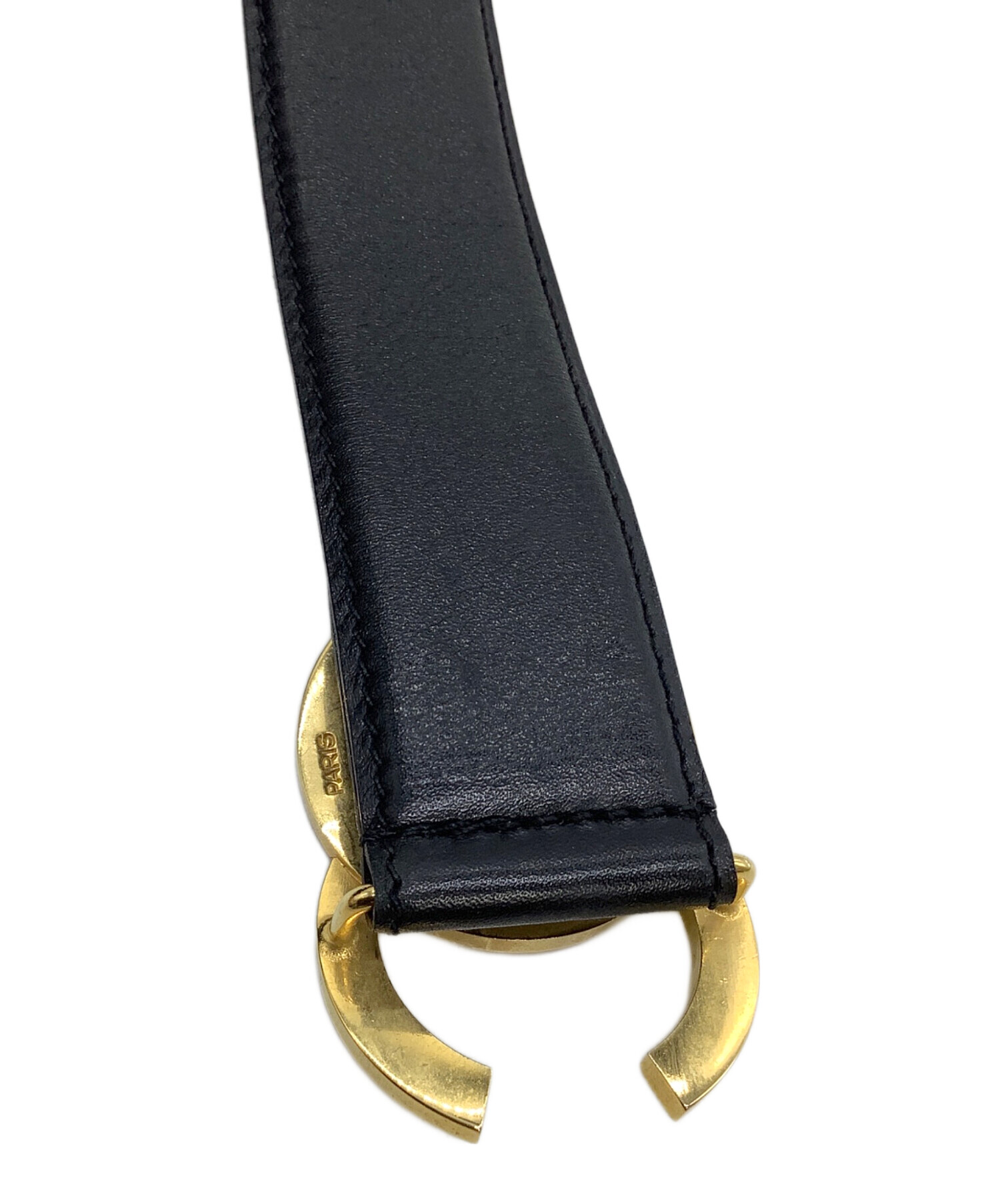 シャネル CHANEL ベルト レザー ブラック レディース 型番P0139 中古・古着通販】CHANEL (シャネル) レザーベルト ココマーク ブラック