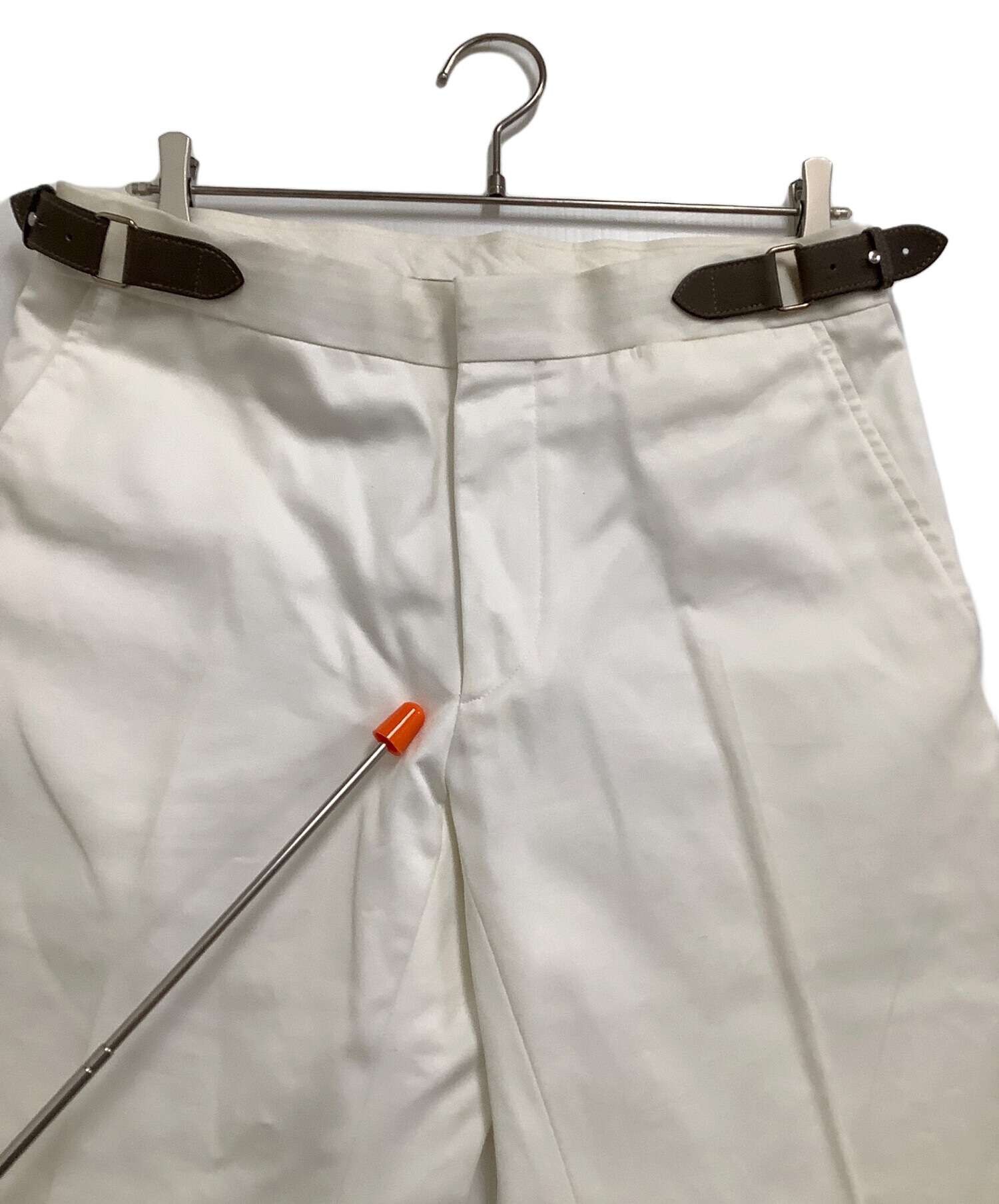 エルメスコットンパンツ 中古・古着通販】HERMES (エルメス) サイドベルトコットンパンツ