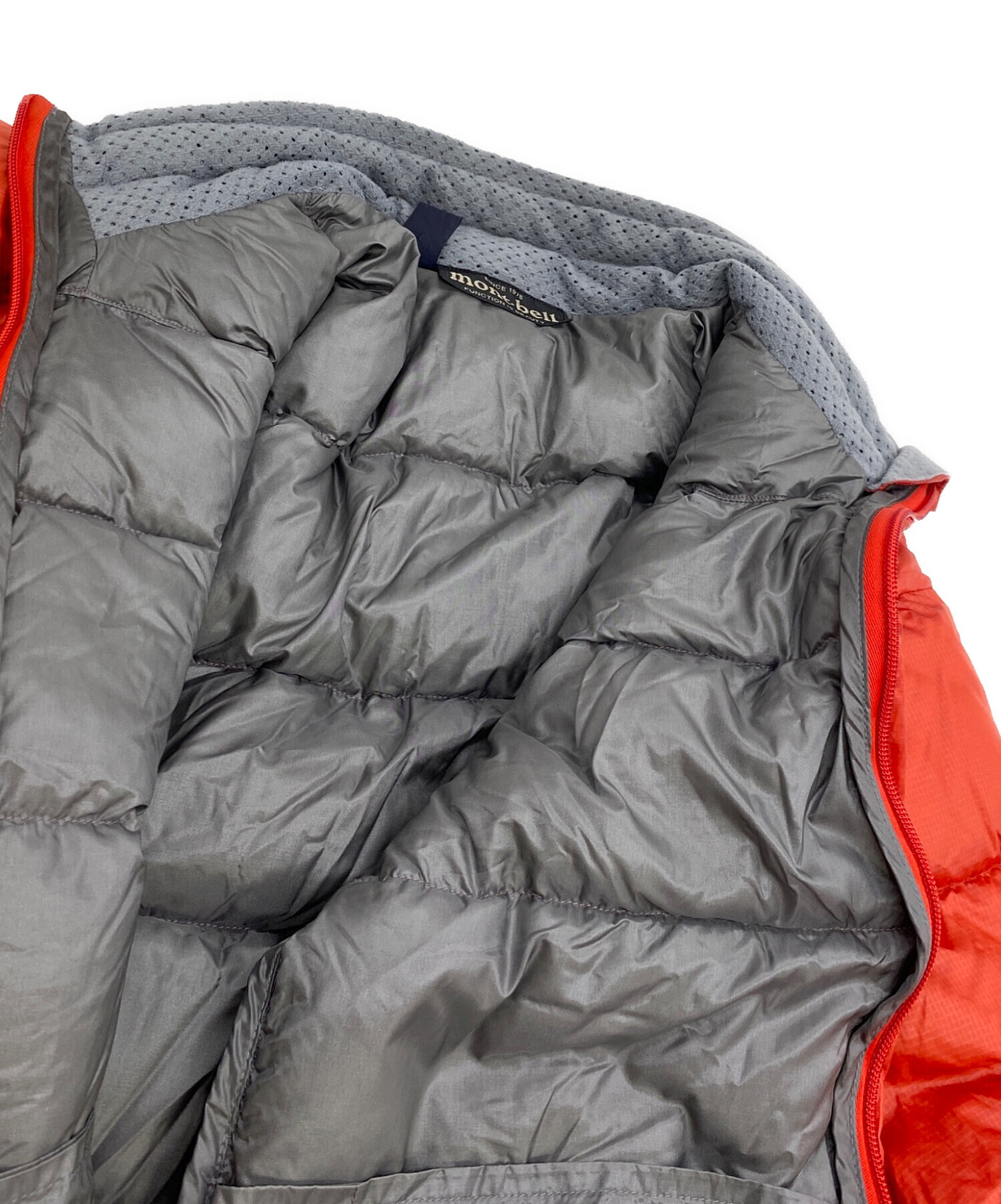 mont-bell　ダウンジャケット グレー 赤ファスナー 中古・古着通販】mont-bell (モンベル) ダウンジャケット レッド