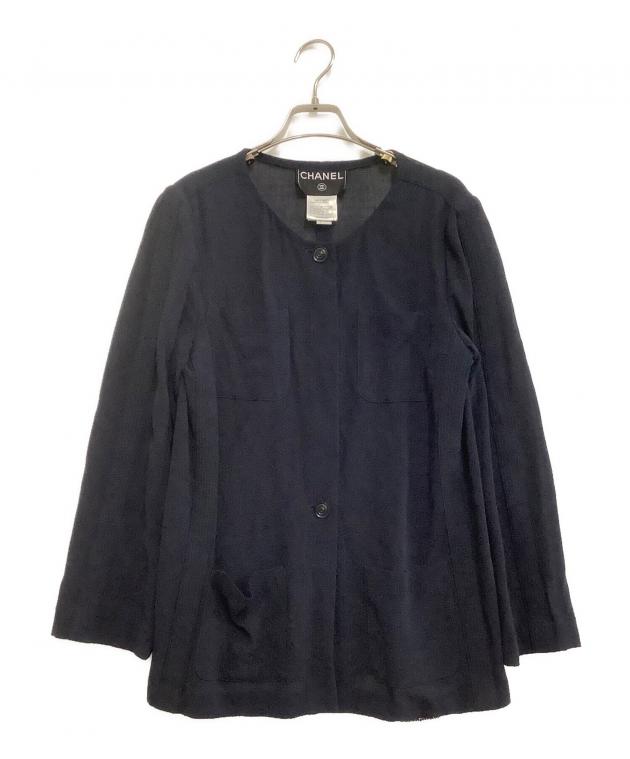 中古・古着通販】CHANEL (シャネル) 薄手ジャケット ブラック サイズ