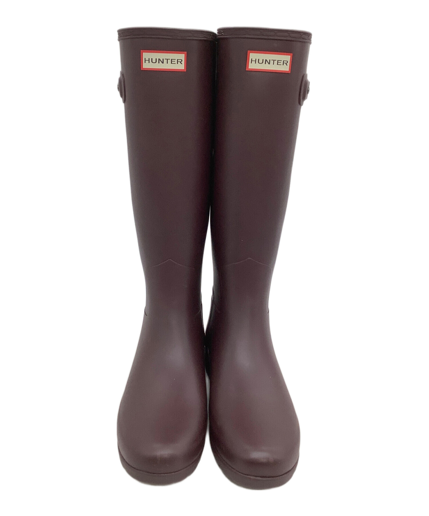HUNTER ロング丈レインブCHOCOLATE 中古・古着通販】HUNTER (ハンター) レインブーツ ブラウン サイズ:US7