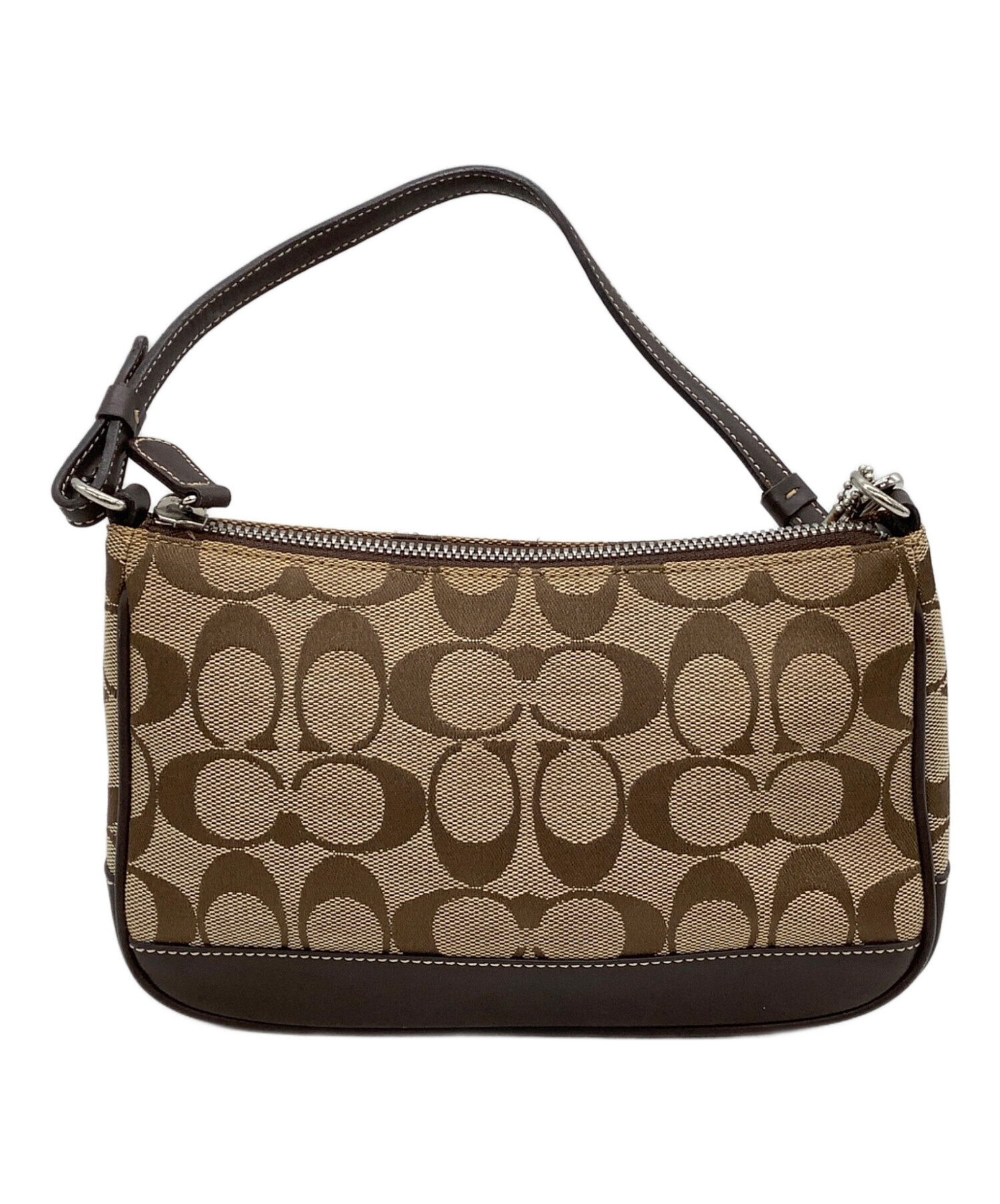 コーチ　ハンドバッグ　ベージュ　シグネチャー　ワンショルダー　COACH　u16 中古・古着通販】COACH (コーチ) ワンショルダーバッグ シグネチャー