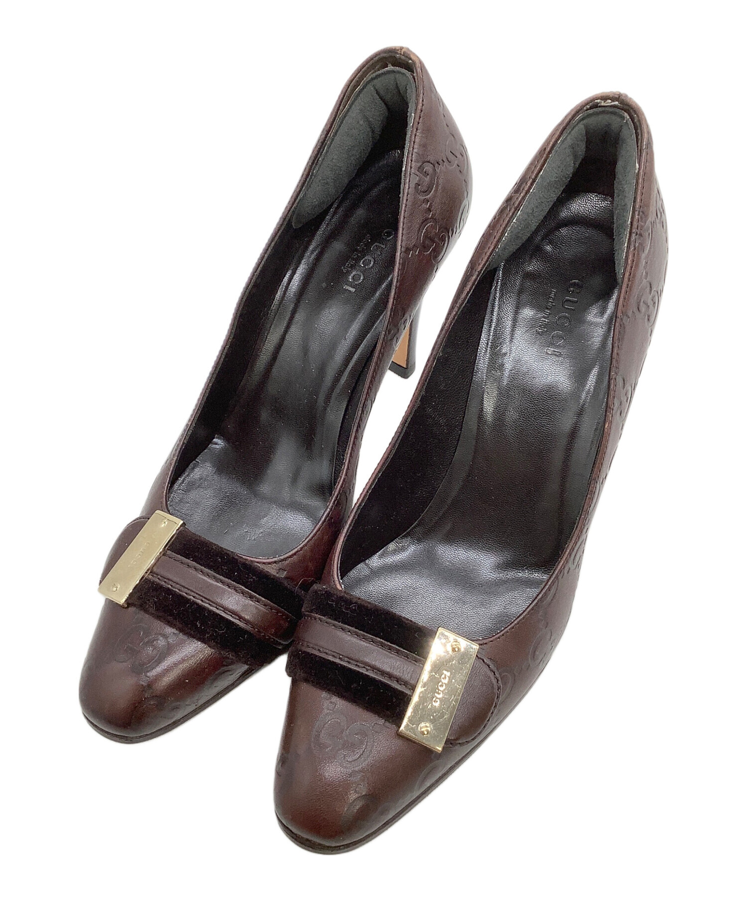 中古・古着通販】GUCCI (グッチ) ヒールパンプス グッチシマ 中古・古着通販】GUCCI (グッチ) ヒールパンプス グッチシマ