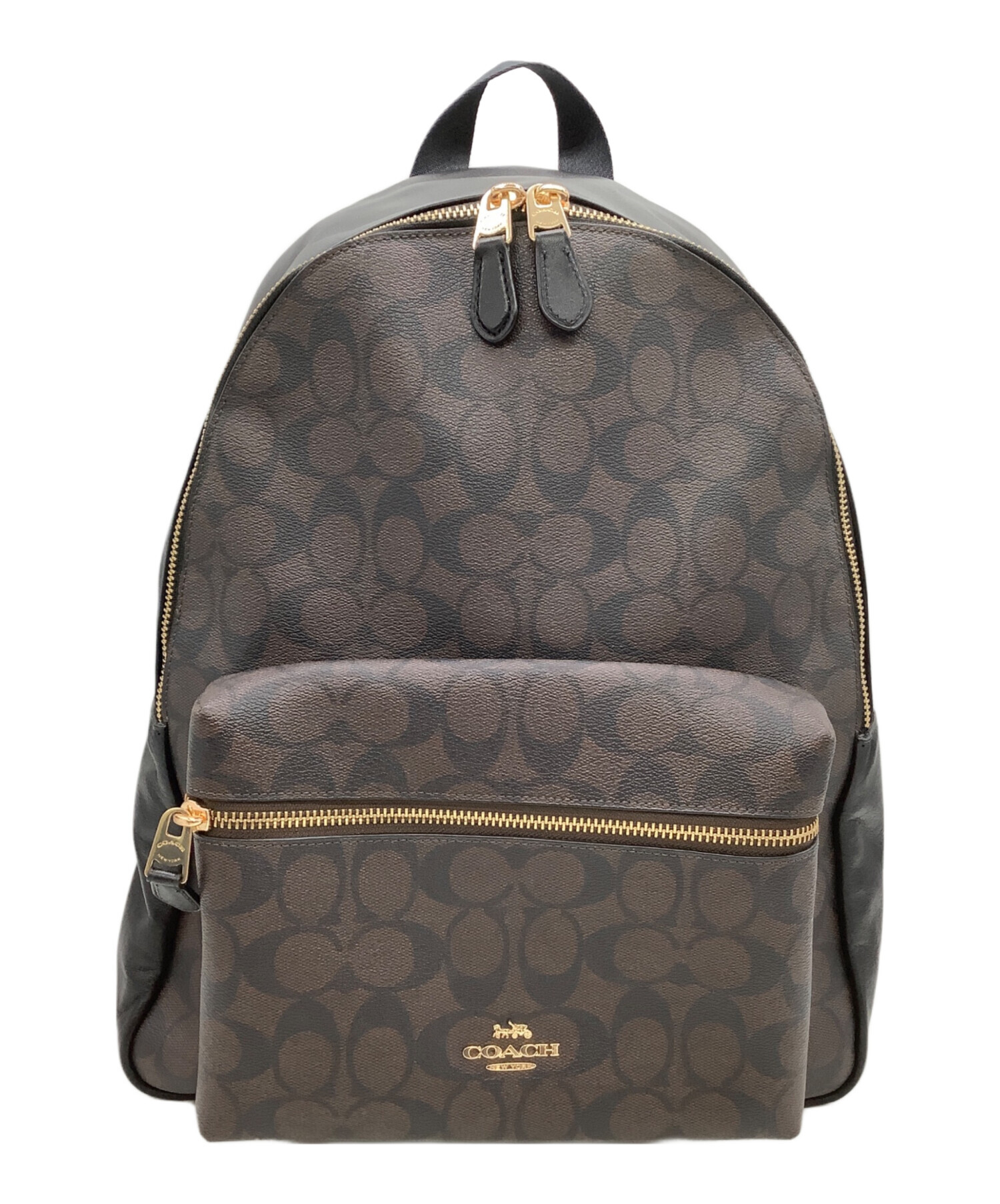 中古・古着通販】COACH (コーチ) リュック シグネチャー ブラウン