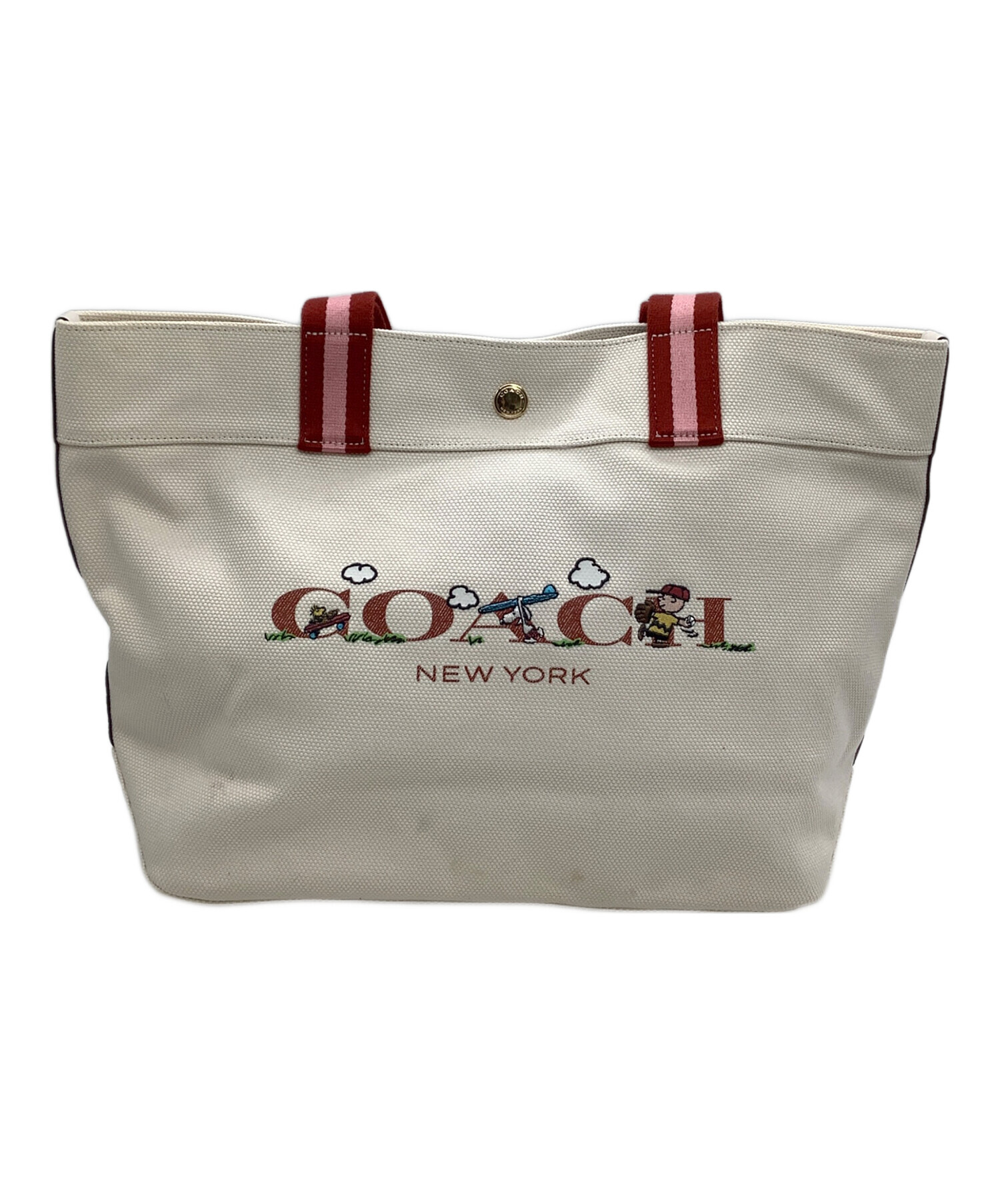 中古・古着通販】COACH (コーチ) PEANUTS (ピーナッツ) トートバッグ 