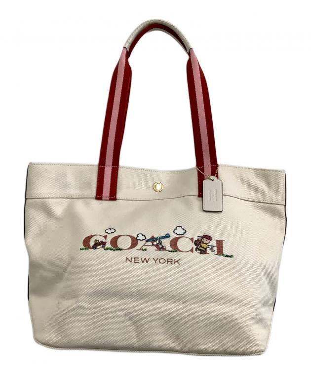 中古・古着通販】COACH (コーチ) PEANUTS (ピーナッツ) トートバッグ 
