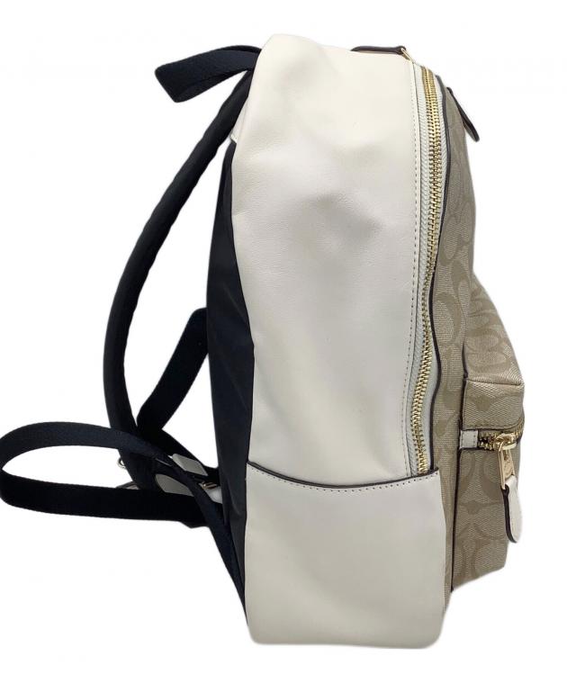 中古・古着通販】COACH (コーチ) リュック シグネチャー ベージュ