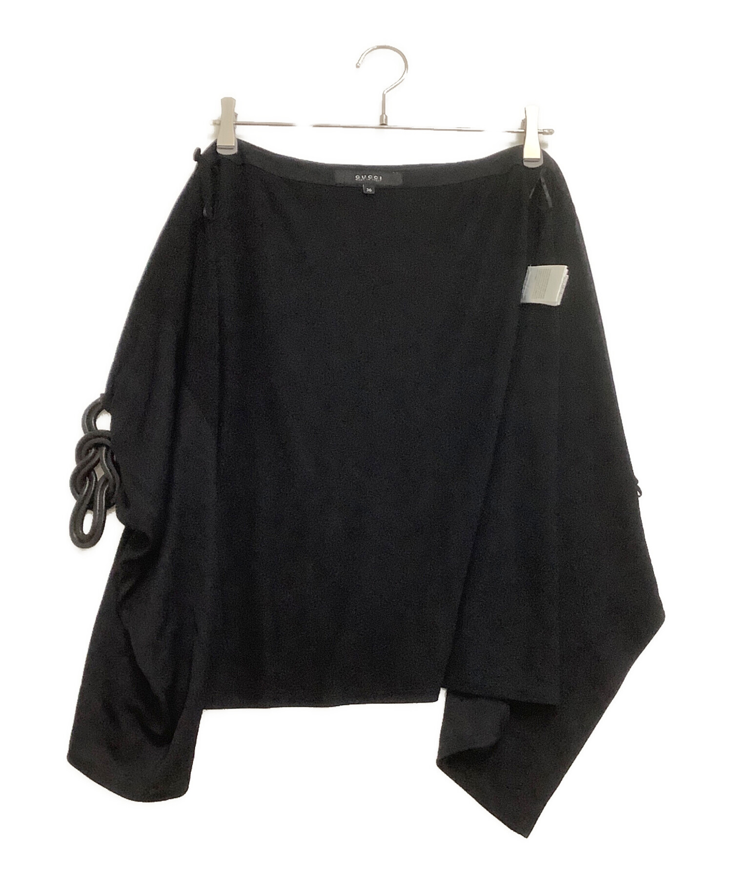 中古・古着通販】GUCCI (グッチ) ラップスカート ブラック 中古・古着通販】GUCCI (グッチ) ラップスカート ブラック