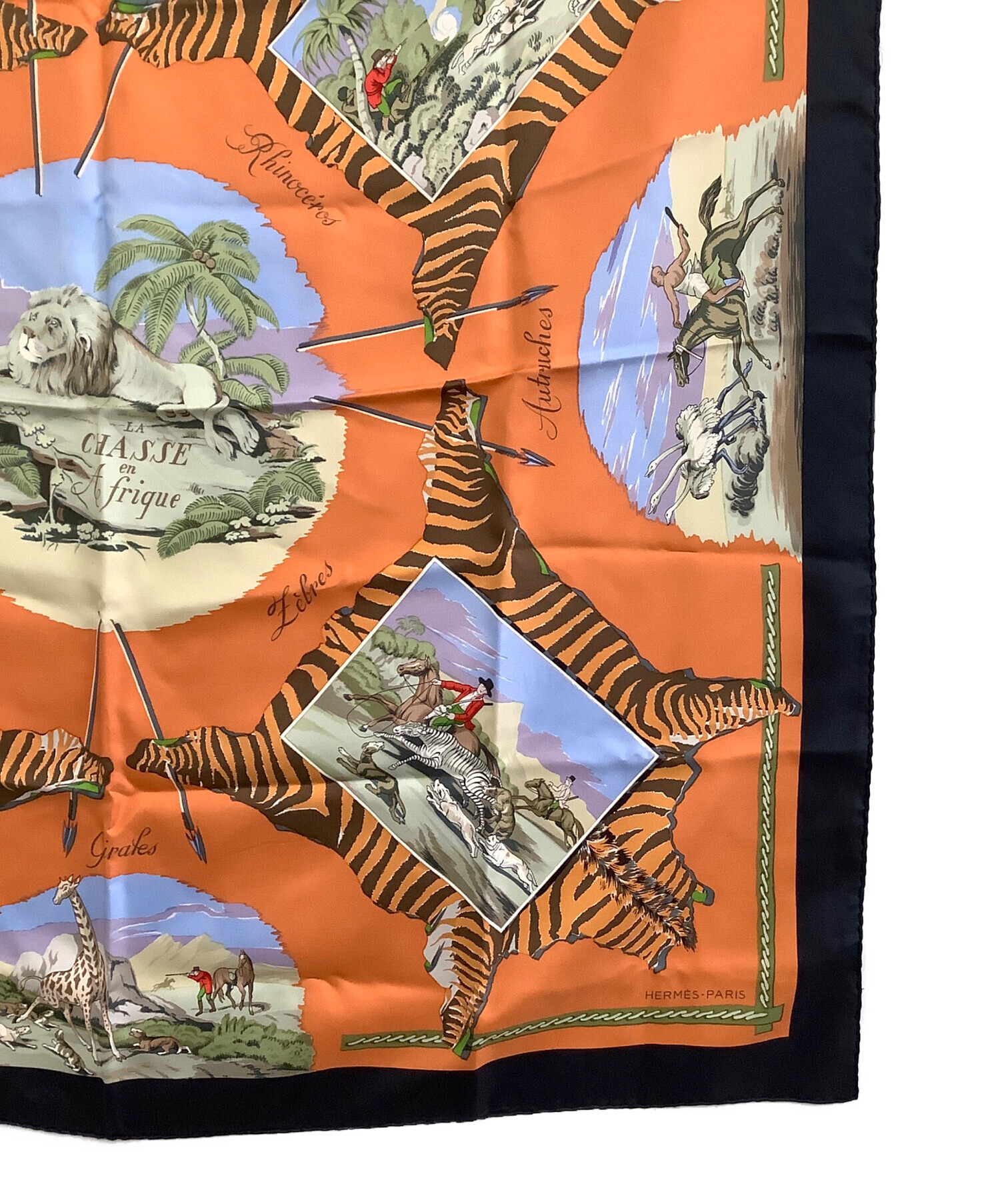 HERMES エルメス　大判スカーフ　カレ90　 D420 中古・古着通販】HERMES (エルメス) 大判スカーフ カレ90/La Chasse en