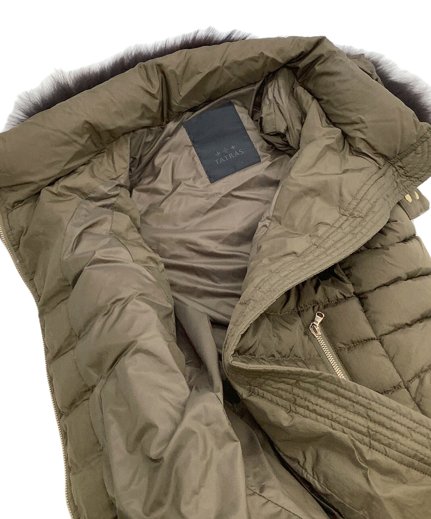 中古・古着通販】TATRAS (タトラス) フード付ダウンベスト ダーク