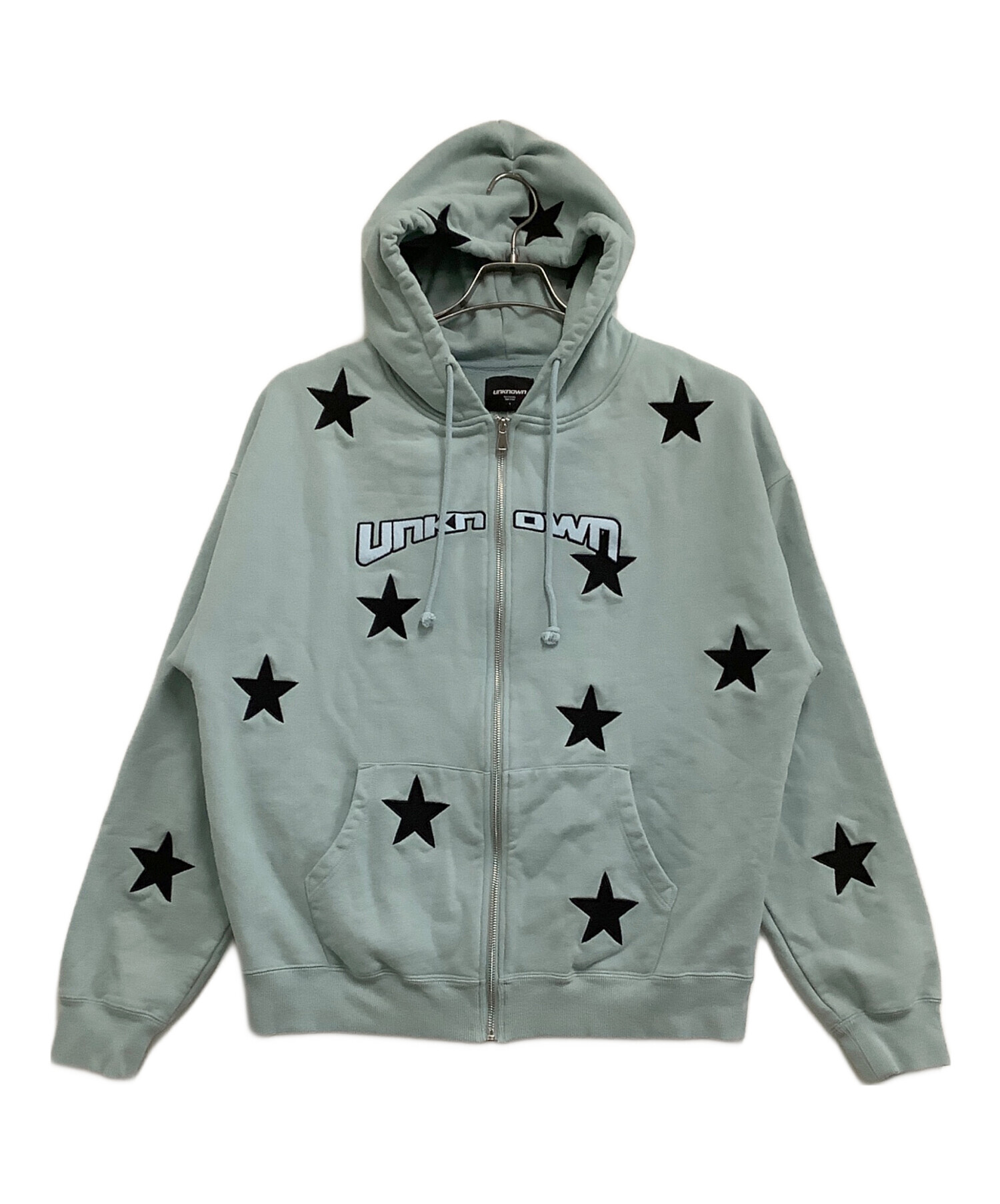 中古・古着通販】unknown (アンノウン) ジップパーカー 星柄 スカイ