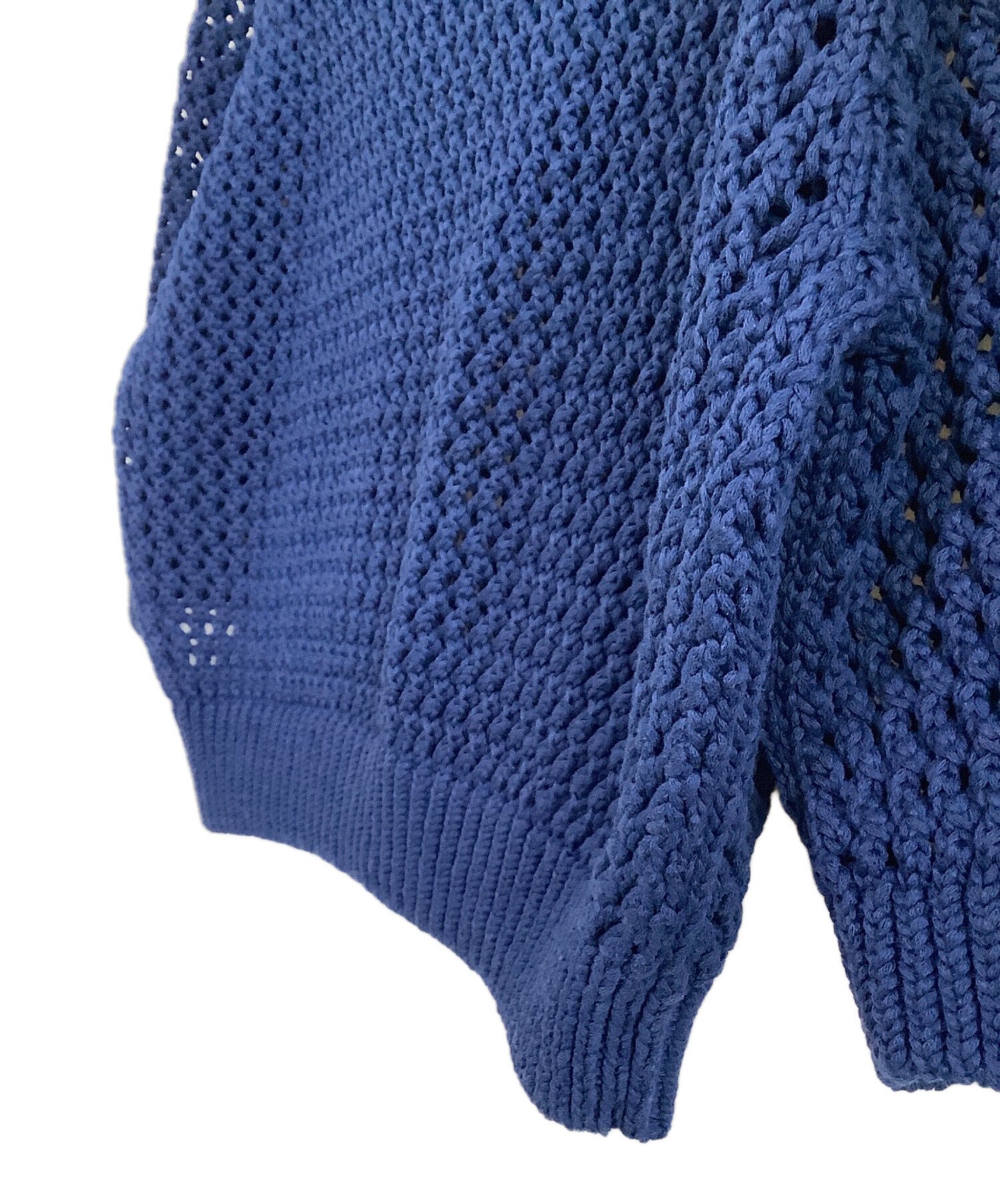 AURALEE ネイビー ニット　綿100 サイズ4 中古・古着通販】AURALEE (オーラリー) 厚手ニット COTTON LILY-YARN