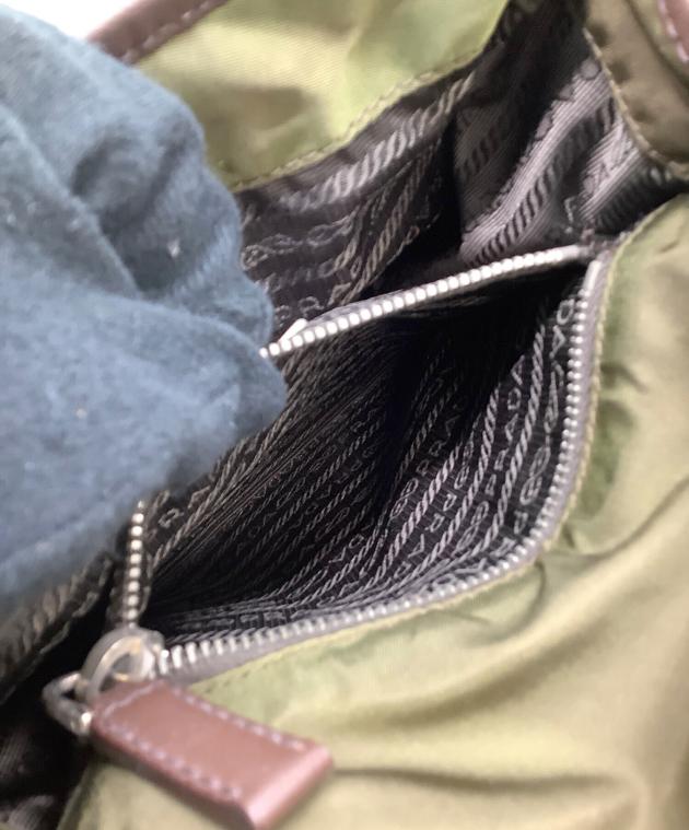 中古・古着通販】PRADA (プラダ) ショルダーバッグ カーキ×ブラウン