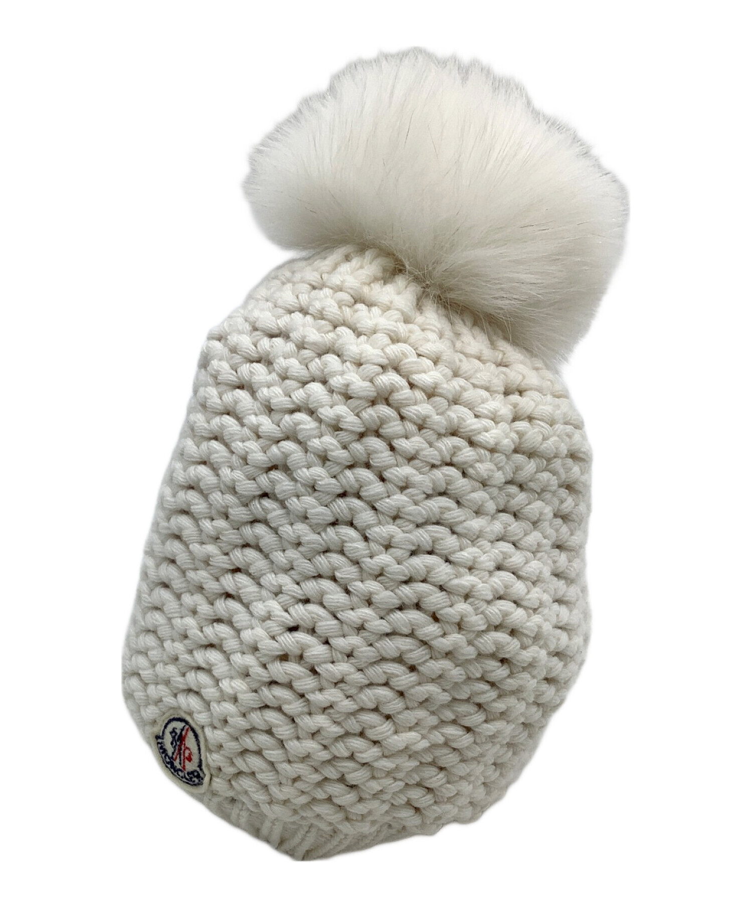 モンクレ ニット帽 ビーニー アイボリー キラキラ モンクレ ニット帽