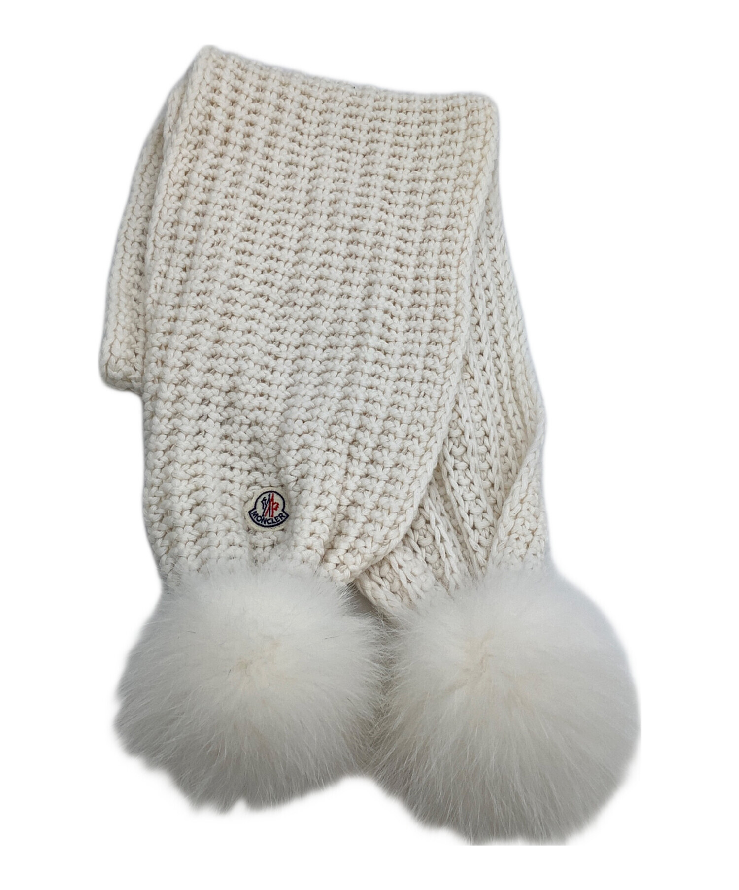 中古・古着通販】MONCLER (モンクレール) マフラー アイボリー サイズ