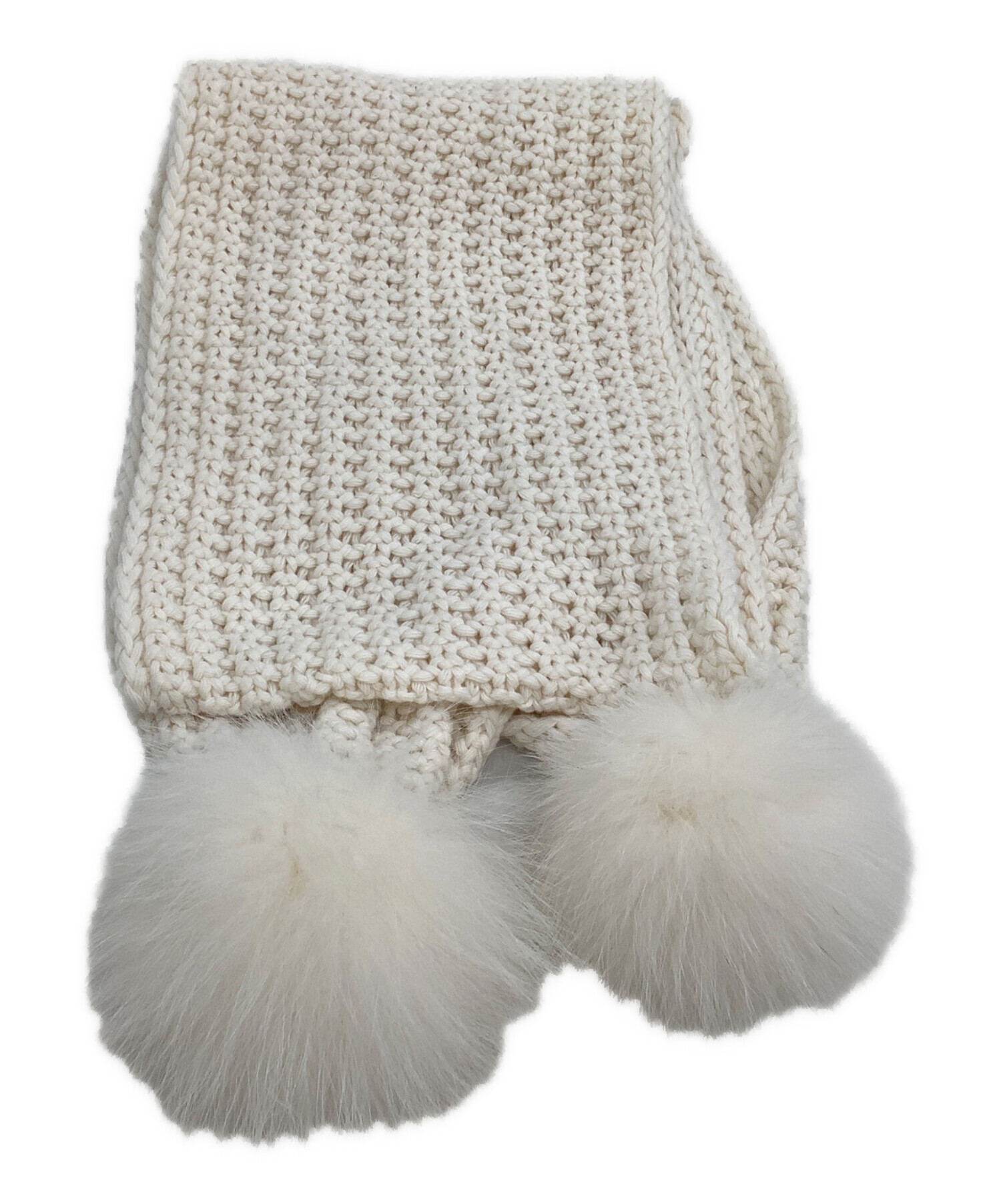 中古・古着通販】MONCLER (モンクレール) マフラー アイボリー サイズ