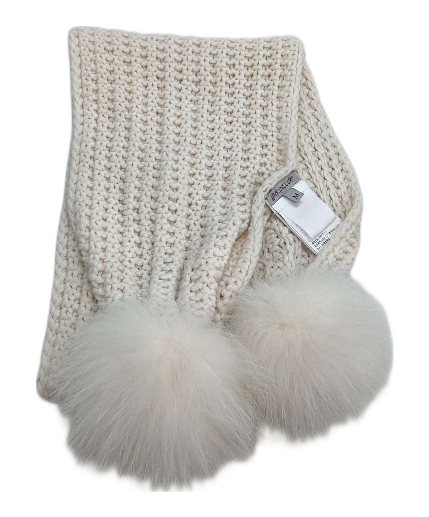 中古・古着通販】MONCLER (モンクレール) マフラー アイボリー サイズ